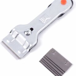 Kookplaat Schraper / Glasschraper Metaal incl. 5 reservemesjes