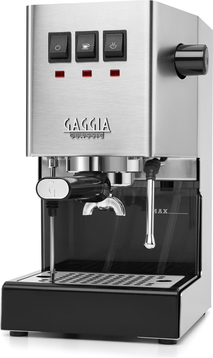 Gaggia Classic Pro machine Pro-design RVS – KoffieKoning.nl
